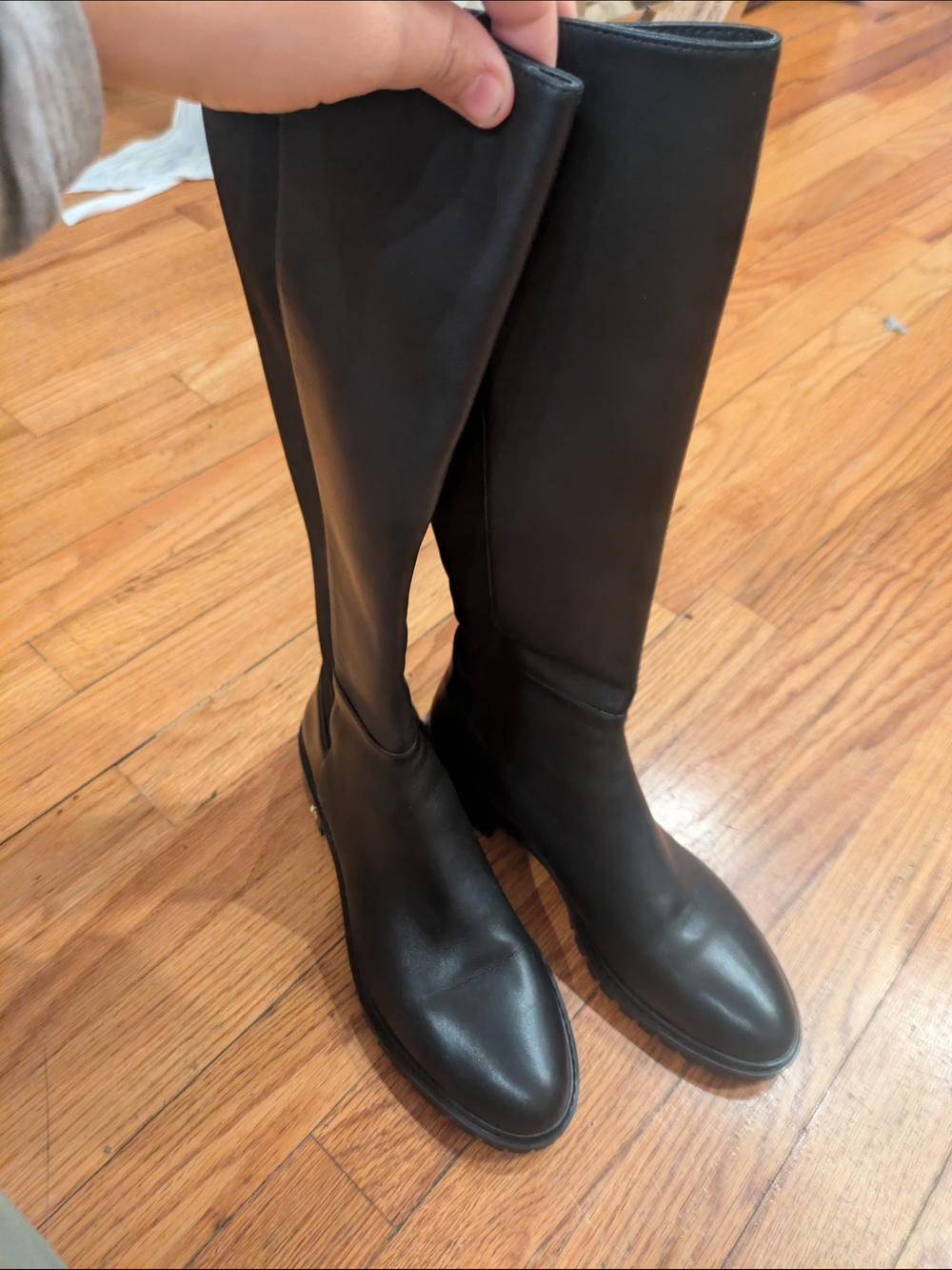 Classic Black Tall Leather Stuart Weitzman Knee Boot
